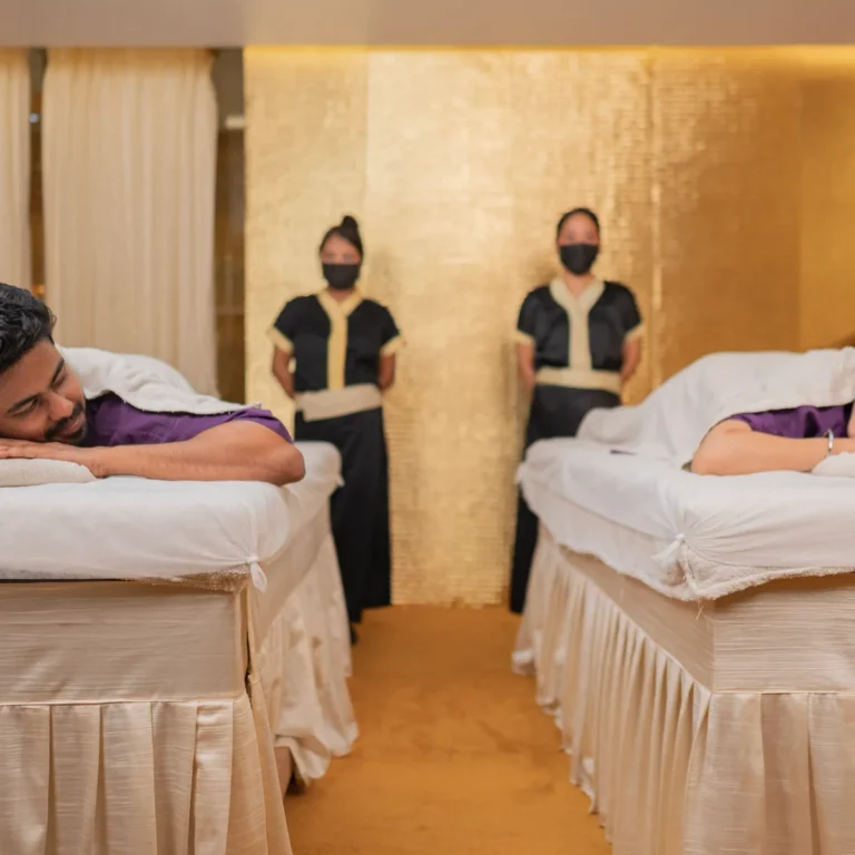 Couple receiving a warm welcome at E Spa