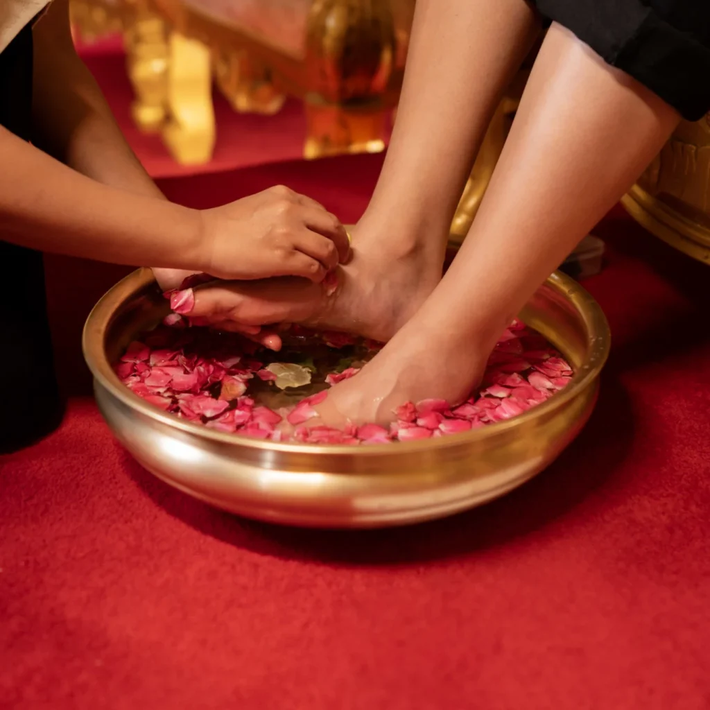 Foot cleansing ritual at E Spa