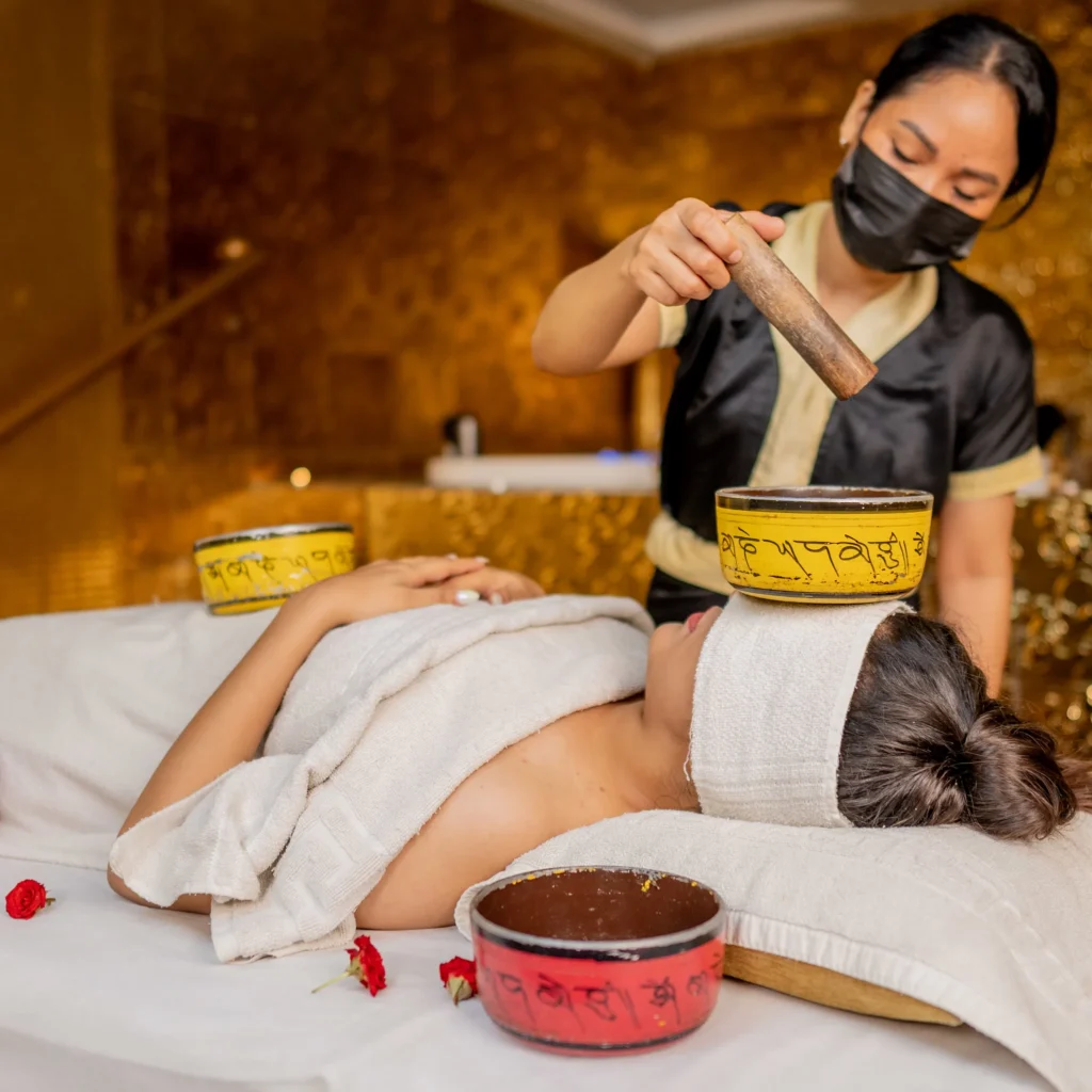 Singing bowl healing therapy