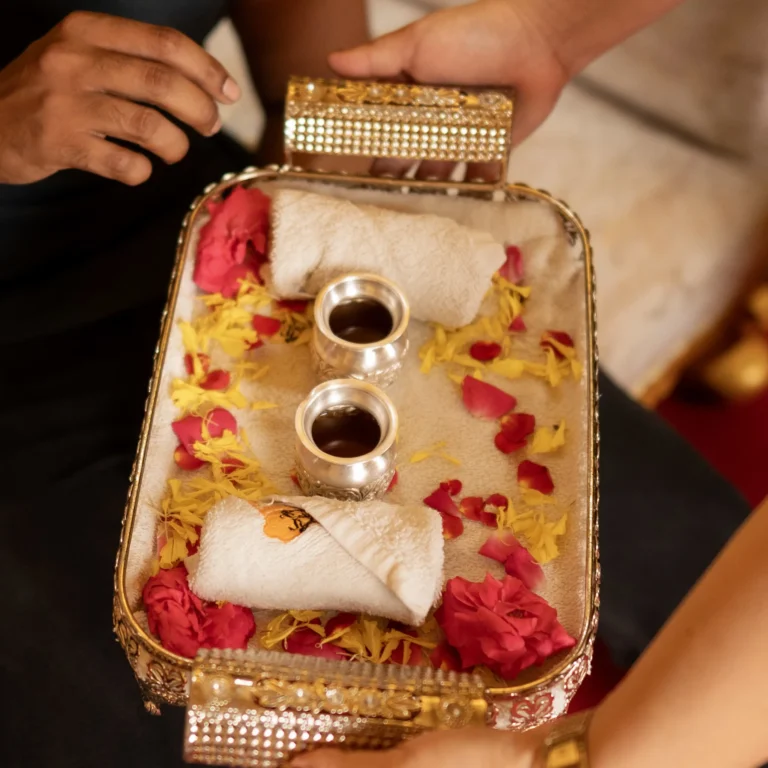 Royal welcome with drink and crown